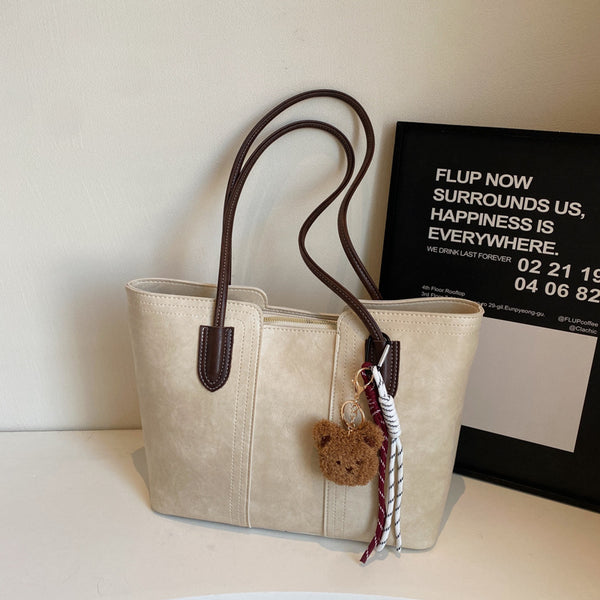 Leisure work commuter bag women's 2025 new autumn and winter versatile simple handbag large capacity shoulder tote bag