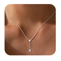 European and american cross-border hot seller: brass real gold plated fashionable exquisite small zircon pendant high-end necklace