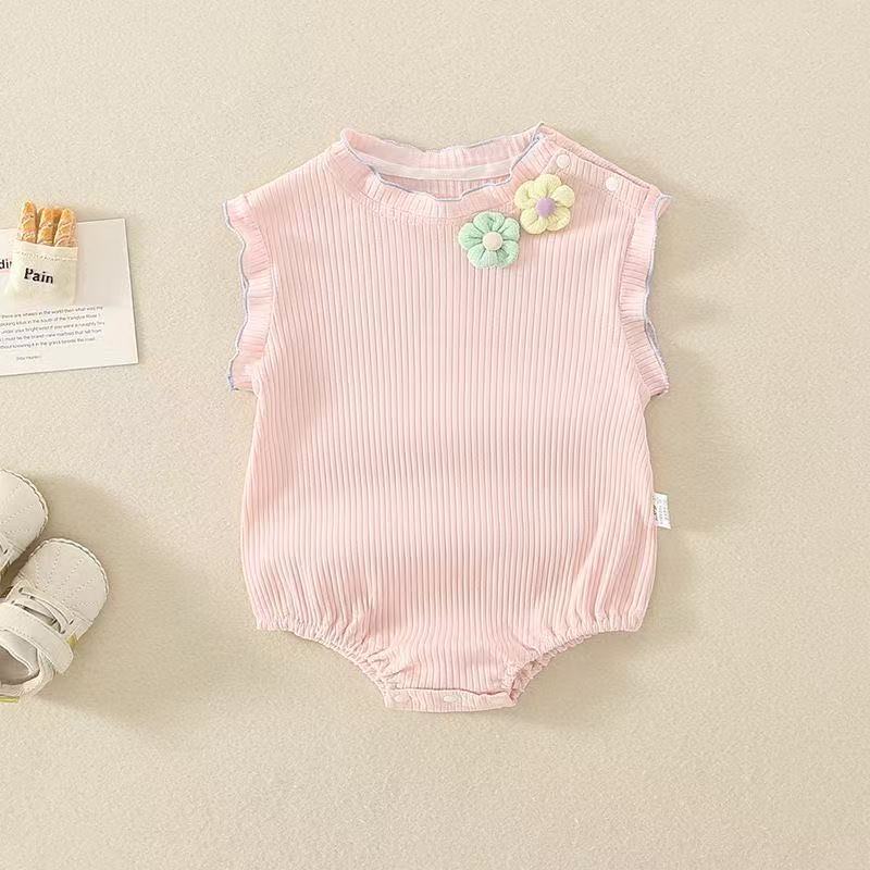 Baby clothes summer thin style baby bodysuit girl baby romper princess full month hundred days outfit summer