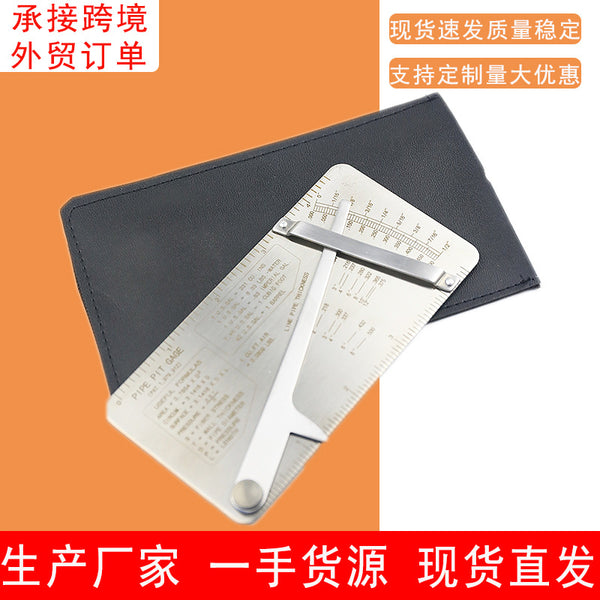 JAVIER 0-20MM stainless steel pipe inspection ruler Mine welding inspection ruler, measuring gauge