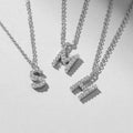 European and american cross-border new jewelry: minimalist o-chain micro-paved diamond pendant 26-letter bracelet, couple jewelry
