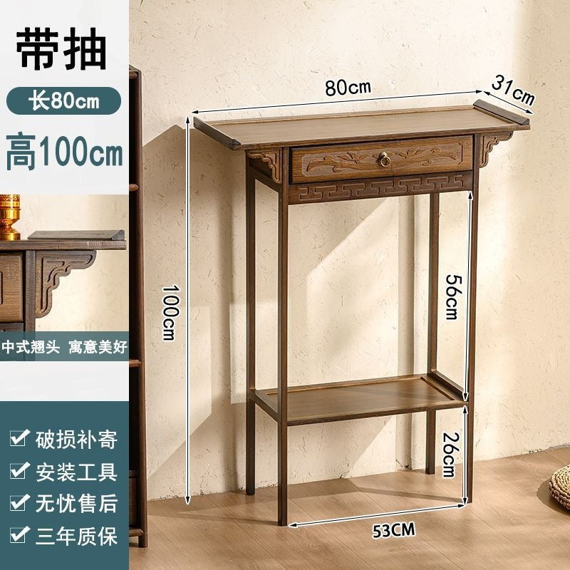 Buddhist niche altar table, home simple entrance, incense table, god of wealth altar table, altar stand cabinet, modern style grids