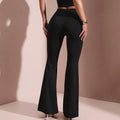 Amazon cross-border draped bell bottoms women's summer looseslimming lookhigh waisteasiest for matchcasualmoppants micro bell bottoms