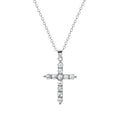 Wholesale diamond-studded cross necklace, cross-border sweater chain jewelry accessories, personalized alloy minimalist high-end pendant for women