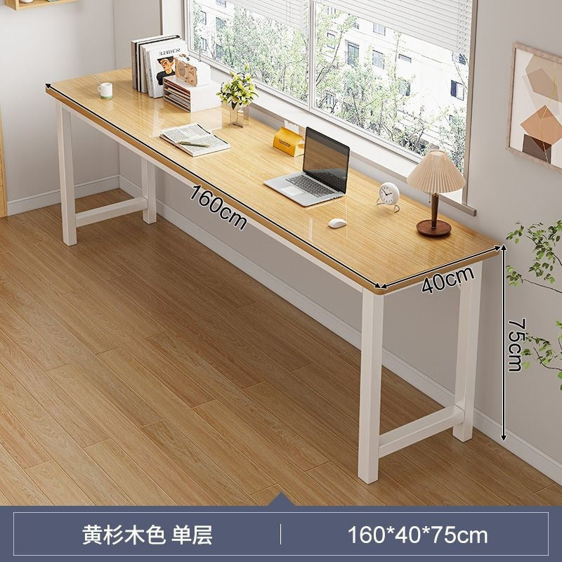 Desk student for home rounded corner bench desk against the wall across the bed simple rental house double double computer desk