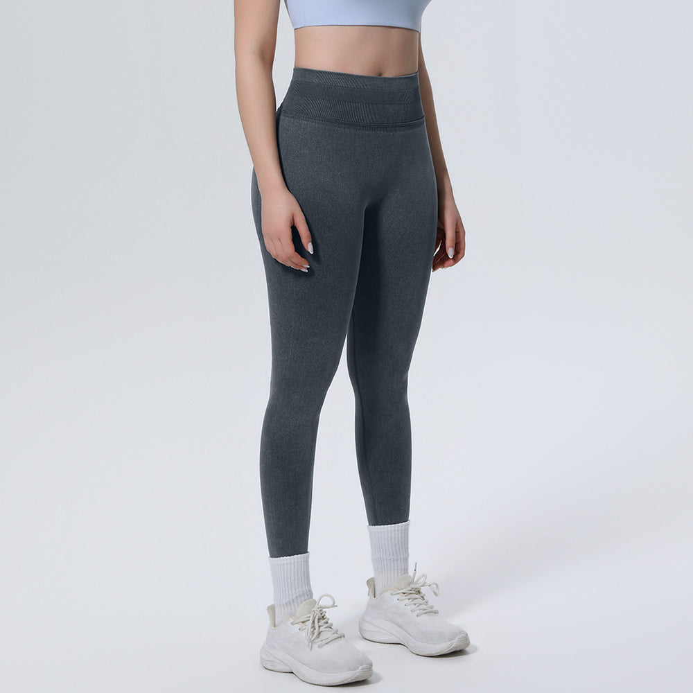 seamless washable yoga pants, high waist, tummy control, hip lift, tight nine-point pants, sweat-absorbent and breathable running fitness pants for women