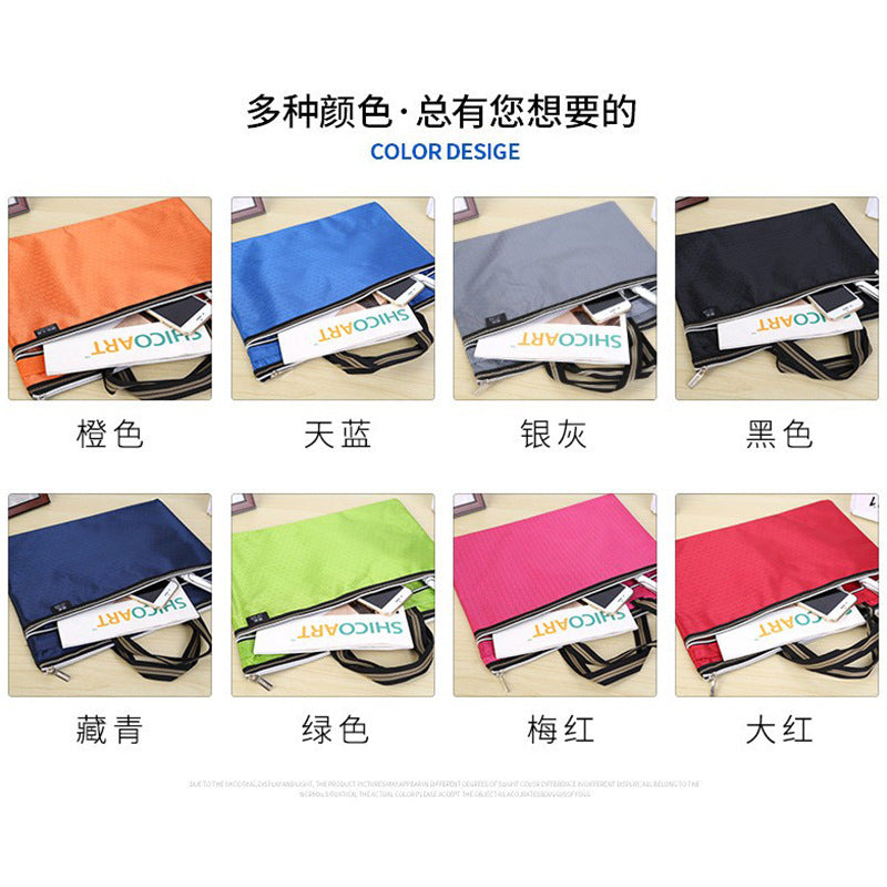 Oxford cloth handheld document bag a4 briefcase pilot handheld briefcase thickened waterproof conference bag information bag