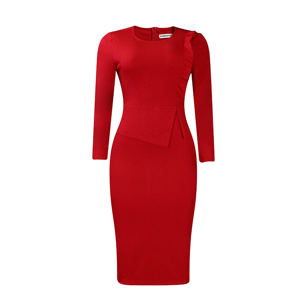 D356 european and american  spring new arrivalelegant silm pencil skirt fashion hip-covering african plus sizeexportdress