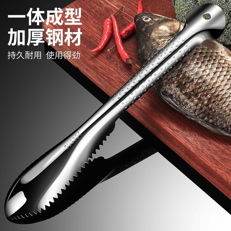 New 304 stainless steel fish scale remover - commercial grade fish scaler, fish scale knife, and heavy-duty fish scale brush for efficient fish cleaning