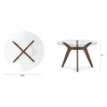 Export tempered glass dining table light luxury classy solid wood table modern casual dining table and chairs dining table