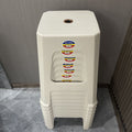 Thickened plastic stool stackable for home living room dining table high stool square stool restaurant spare casual stool storage stool