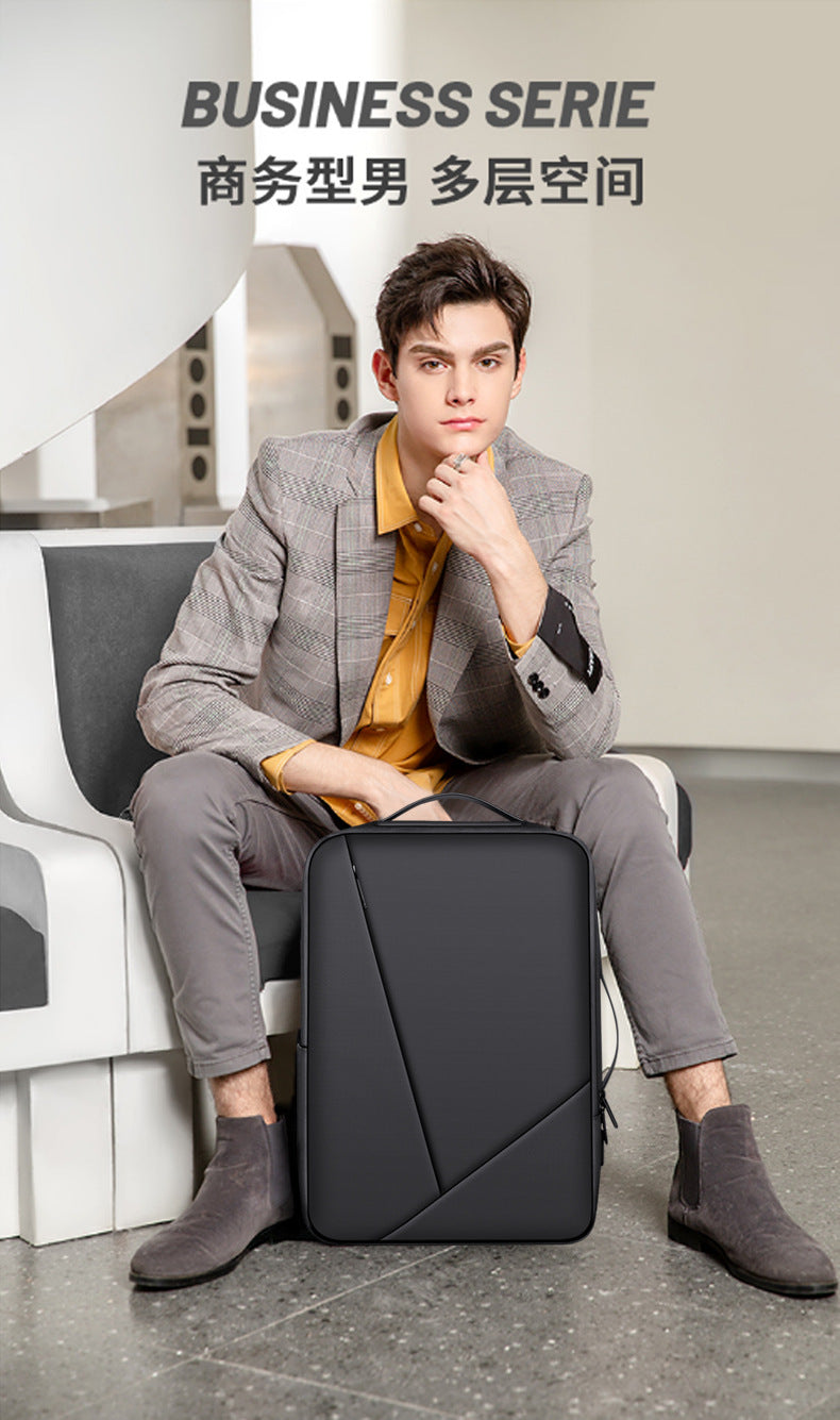 New men's backpack high sense business travel simple large capacity backpack printed logo backpack computer backpack