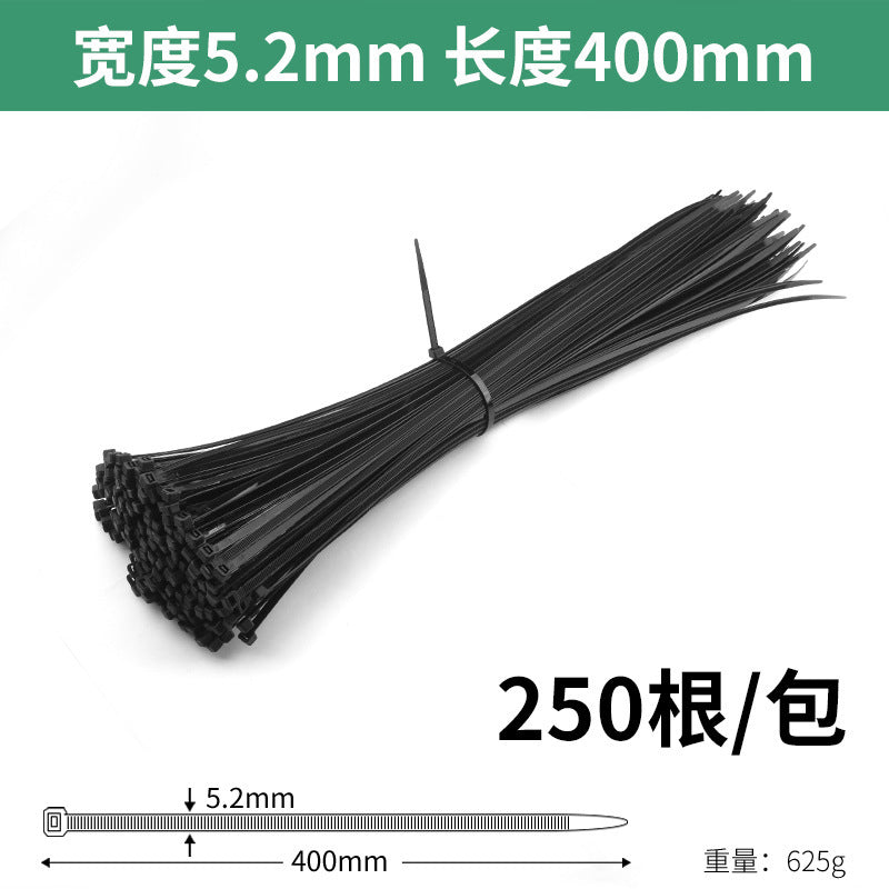 Nylon cable ties, plastic buckle, strong anti-theft buckle, wire tie, self-tightening, self-locking black strap