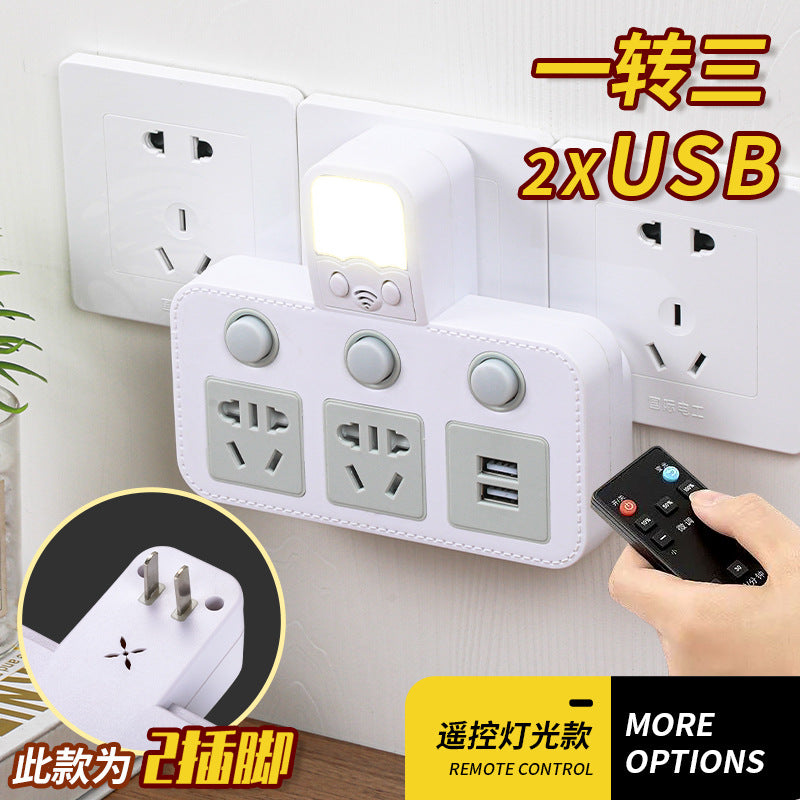 Two-pin socket 2-hole plug two-head plug strip two-phase for home with usb power strip japan taiwan drag power strip