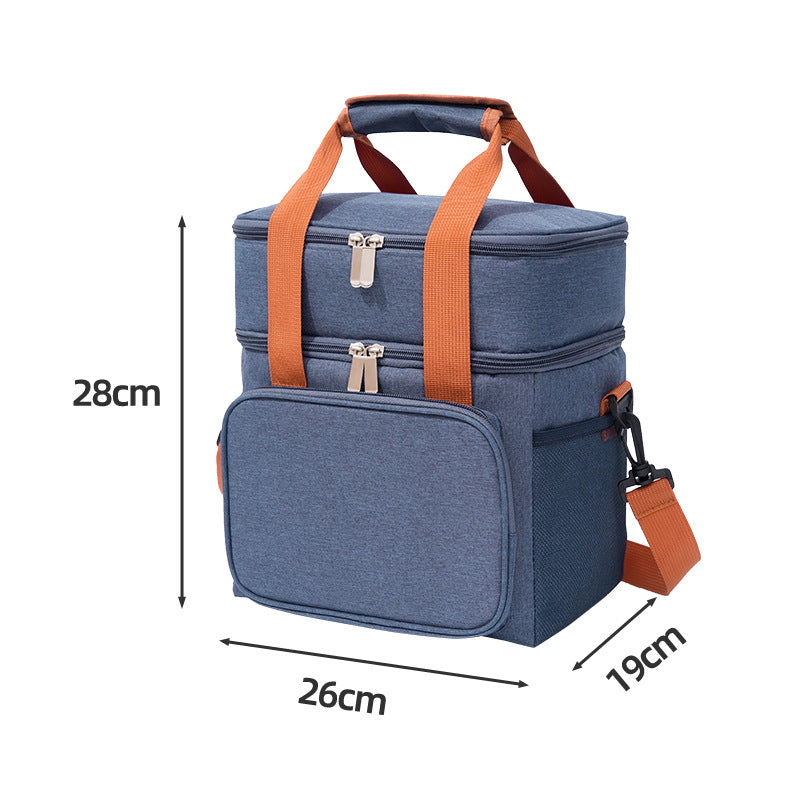 Beilian double-layer thermal insulation bag  portable back span large-capacity picnic lunch box bag PEVA water filling ice bag wholesale
