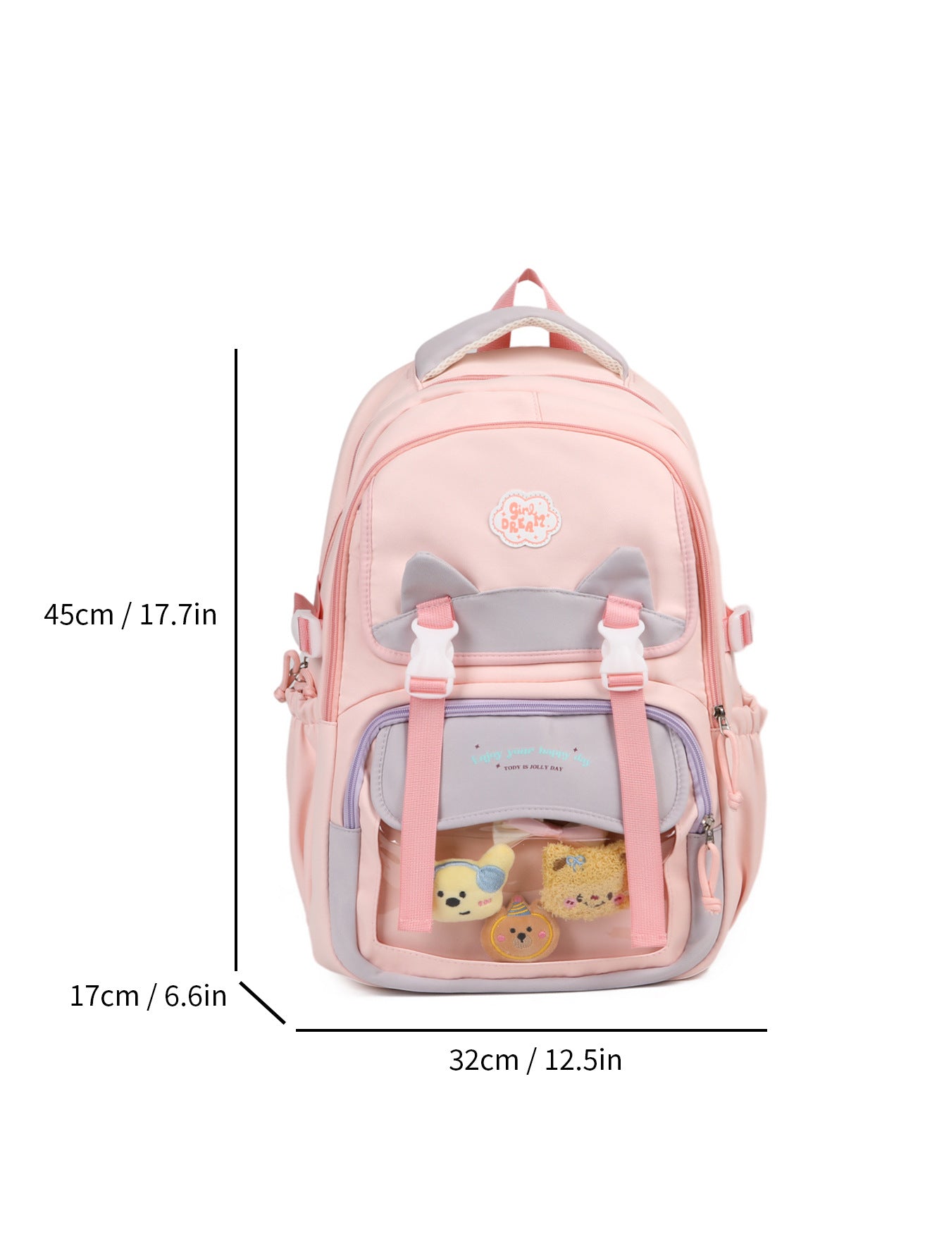 New cute backpack female cartoon large capacity 3-9 grades primary school schoolbag animation sweet girl backpack