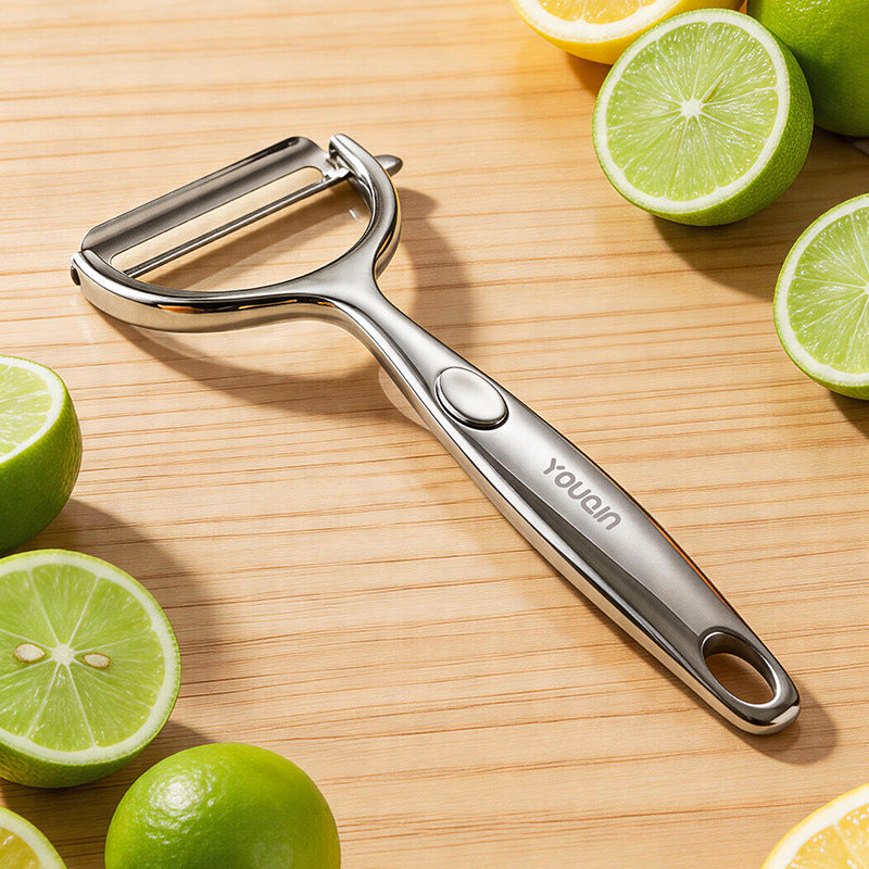 Stainless steel peeler - kitchen potato peeler, apple and melon peeler, multi-purpose fruit peeler for home use