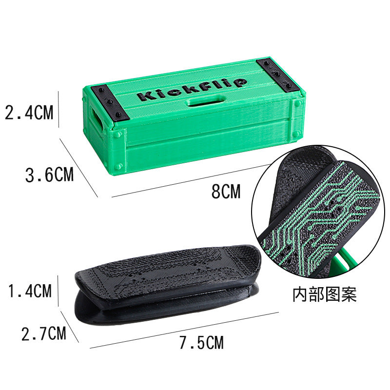 kids3d printing box magnetic push card decompression new and unique toys boy finger gyro fingerboard slider