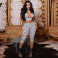 Women's foreign trade  fashion european and american style hot selling sexy sleeveless dot print three-piece set  summer new arrival