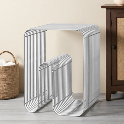 Factory direct sofa side table living room balcony magazine rack bedside storage bookshelf creative iron art small coffee table