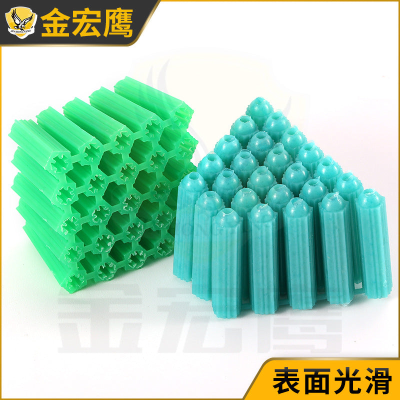 Plastic expansion tube green blue brand new material one-piece expansion tube wall plug gecko boxed rubber plug colloidal granules wholesale in bulk