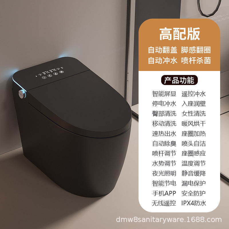 Smart toilet integrated automatic flip built-in foam shield toilet with water tank