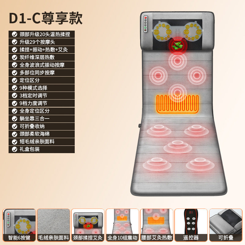 Kneading vibration hot compress massage mattress for home massage chair cushion gift cervical spine massager dropshipping massage pillow