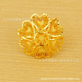 24k gold plated floral ring for women, middle eastern bridal wedding accessory, exquisite gift, party & everyday wear