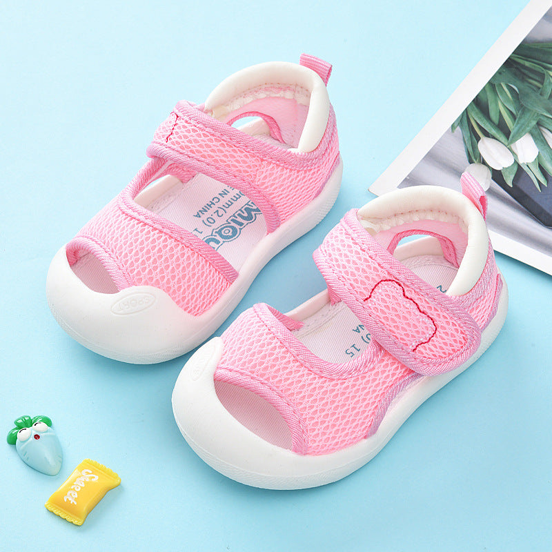 Yidian baby cloth sandals women's summer infant shoes new arrival toddler shoes one year old men's soft bottom