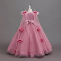 fashionable girl dress shawl elegant clothing girl dress kids princess dress new arrival