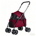 618 integrated pet car burgundy