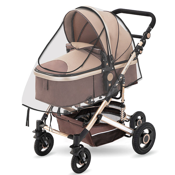 Baby stroller rain cover universal summer full cover sunshade windproof baby stroller children's cart raincoat