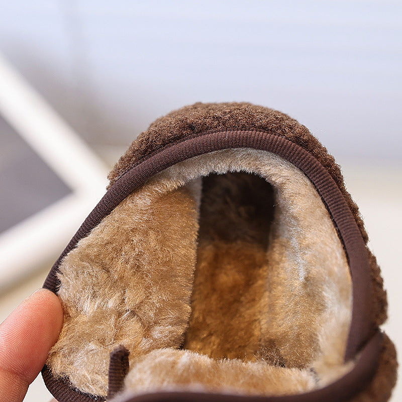 Girls' cute snow boots - new autumn/winter collection, fleece-lined kids' shoes, korean style children's furry boots, lambswool cotton shoes