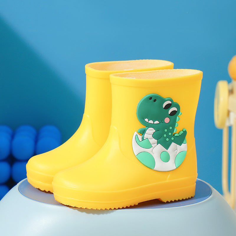 New children's rain boots: ankle-high, waterproof cartoon rain boots for boys, girls, toddlers, and young students