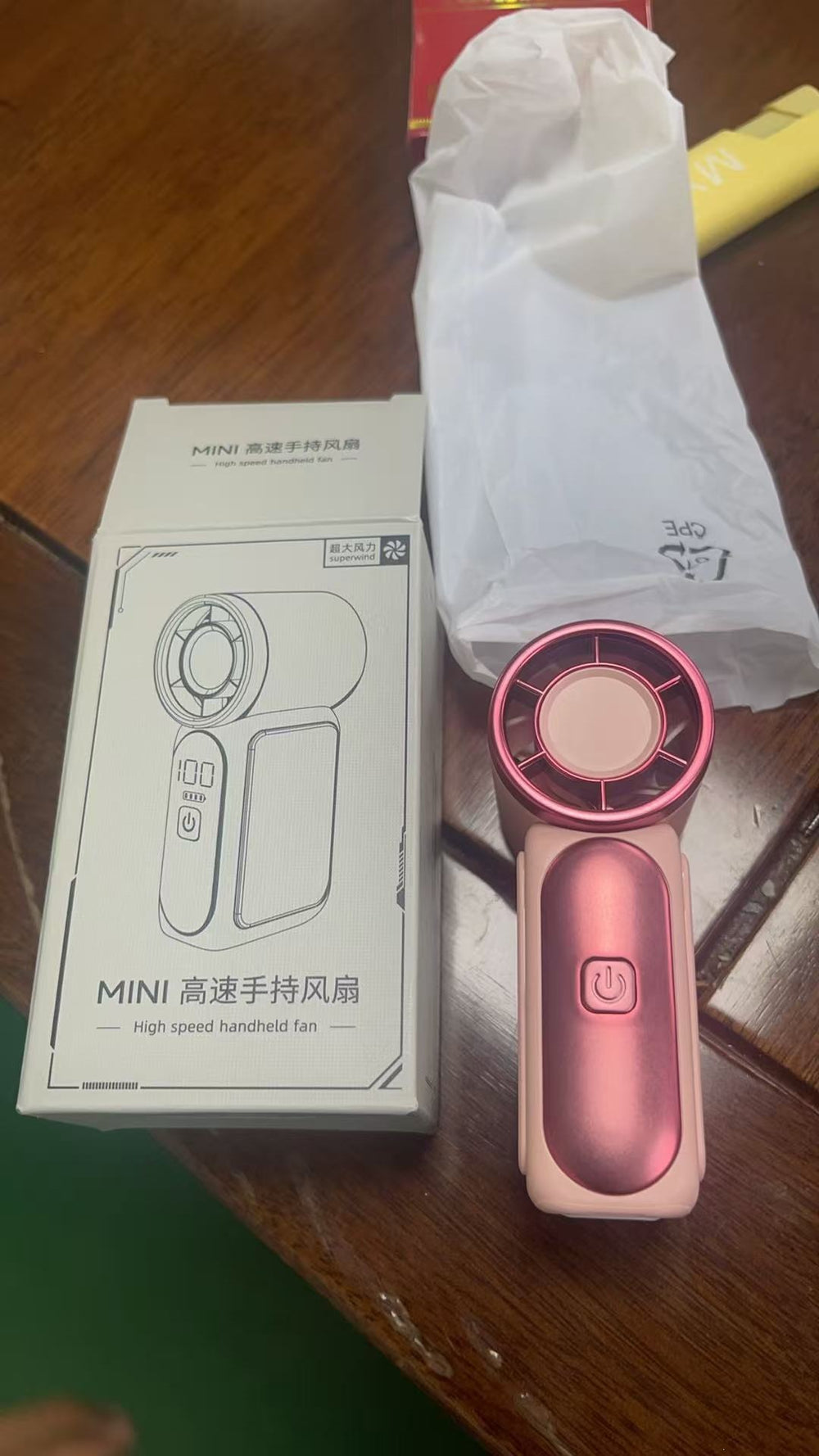 X688 new high-speed mini handheld fan, usb rechargeable, long-lasting battery, turbine portable outdoor fan