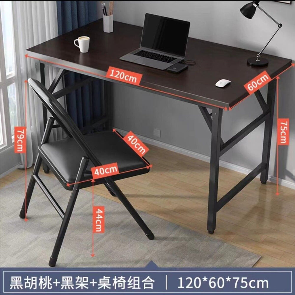 Easy-to-assemble folding desk - no assembly required - perfect for home, living room, dining room, bedroom, or office
