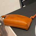 Retro first-layer cowhide women's bag women's bag fashion practical dumpling bag shell bag casualeasiest for match clutch bag