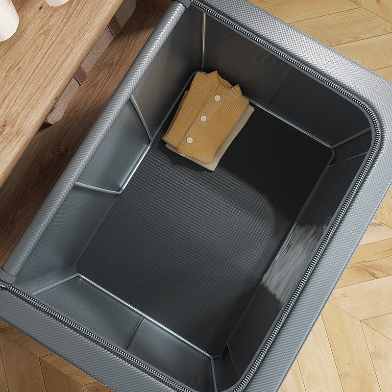 Laminated non-woven fabric single window thickened steel frame storage box, large-capacity folding storage for household clothes, moving storage box