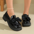 plus size low heel bowsautumnew arrivaleasiest for match loafers british wholesale women's flatsfrench style