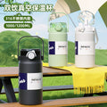 316 stainless steel thermos cup, good-looking female student straw dual-purpose cup, male car portable large-capacity water kettle