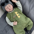 Trendy boys' clothing: adorable new spring/autumn overalls set for infants and toddlers - long-sleeved two-piece autumn outfit