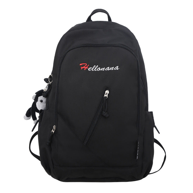 Backpack Men's Travel Backpack Computer Business Trip Junior High School Student College Student School Bag Boys Black Large Capacity