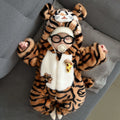 Winter super cute cute outing romper baby winter clothing jumpsuit fleece-lined baby clothes thickened cartoon romper trendy