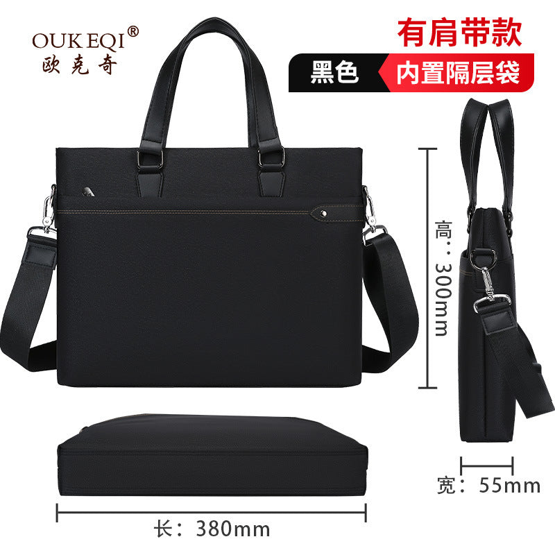 Business briefcase, handbag, document bag, large capacity laptop bag, shoulder bag, crossbody bag, conference bag, meeting bag - customizable with printing