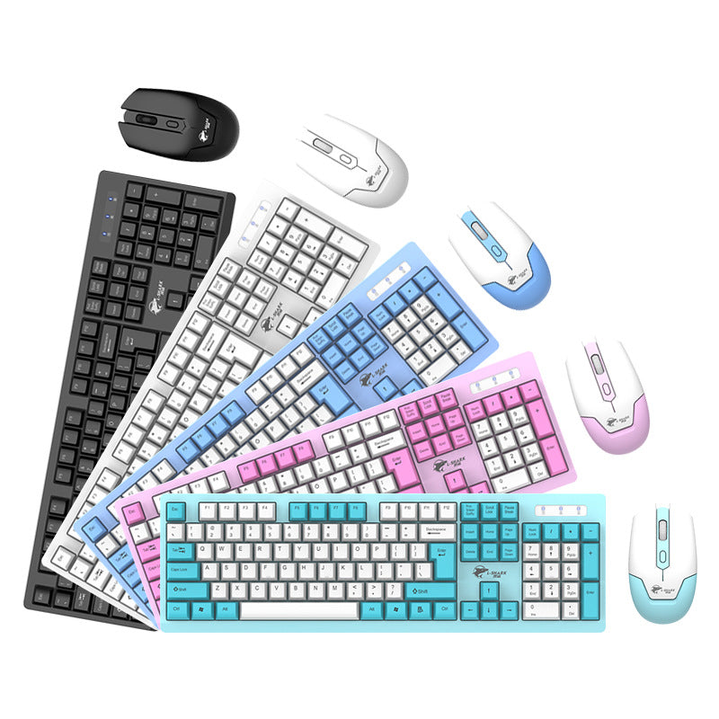 Lingsha t906 wireless keyboard and mouse combo - colorful 104-key - universal for desktop and laptop - stylish design