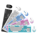 Lingsha t906 wireless keyboard and mouse combo - colorful 104-key - universal for desktop and laptop - stylish design