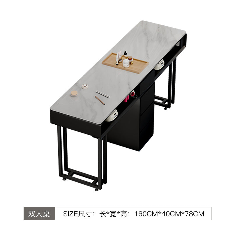 Cream style manicure table and chair set Japanese single double manicure light luxury Internet celebrities ins manicure table manicure shop