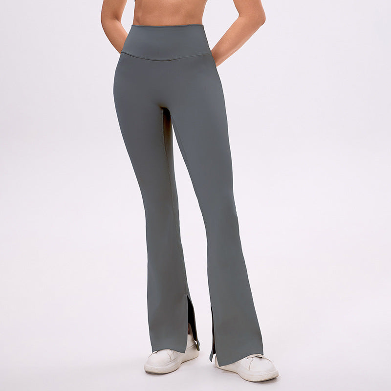 Fashionhigh waist hip lift nude casual yoga pants tight sports loose pants tight elastic fitness pants for women