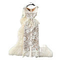 Classy sense of fragrance dress for women frenchelegance diamond-breasted silm lapel short-sleeved cut outlacedress