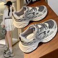 Thick sole heightened gray dad shoes women's 2025new arrivalspring women's shoes easiest for matchbest selling casual hiking sports shoes